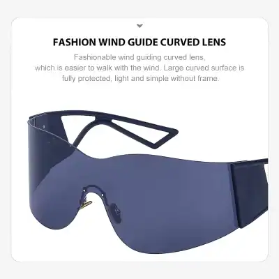 Optical sunglasses with large, lightweight, curved lens design for stylish sun protection and enhanced comfort. Perfect for everyday wear and outdoor activities.