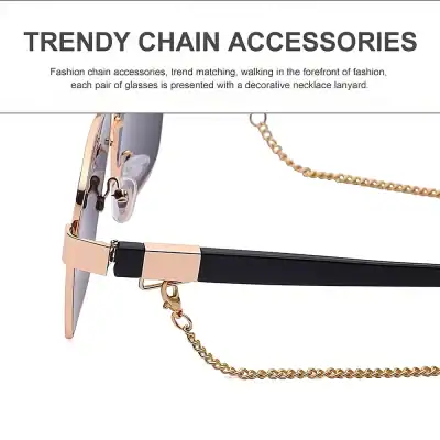 Beautifully designed chain with decorative necklace lanyard for glasses, perfect for fashionable eyewear needs and stylish outfits.