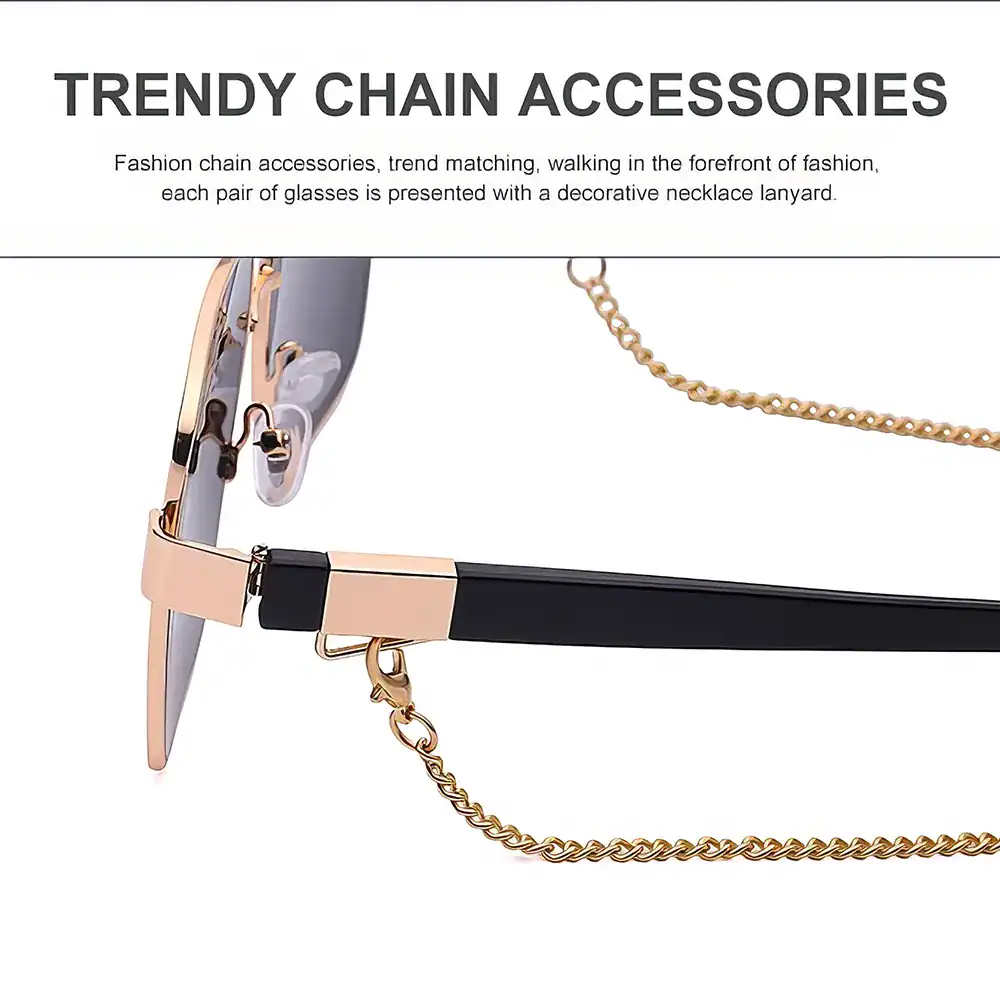Beautifully designed chain with decorative necklace lanyard for glasses, perfect for fashionable eyewear needs and stylish outfits.