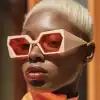 Stylish sunglasses featuring bold geometric frames and tinted lenses, perfect for fashion-forward eyewear enthusiasts.