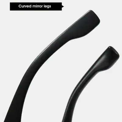 Black curved mirror legs for modern furniture, dressers, and vanity designs. Elegant and minimalistic black mirror legs add style and stability to your furniture pieces. Perfect for furniture renovation or custom projects.