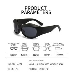 Dark Pouch Sunglasses for Men with Polarized Lenses.