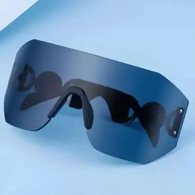High-tech sunglasses with sleek design and mirrored lenses for style and UV protection. Perfect accessory for fashion-forward individuals seeking modern eyewear.