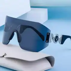 High-tech sports sunglasses with sleek design and UV protection, perfect for active lifestyles and outdoor activities.