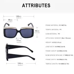High-quality optical sunglasses with durable PC and metal frame, UV protection, stylish design, and perfect fit for men and women, ideal for outdoor activities and fashion statements.