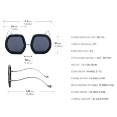 High-quality square sunglasses for men and women with PC+metal frames, UV protection, and trendy design. Perfect for fashion-forward individuals seeking durable, comfortable eyewear.