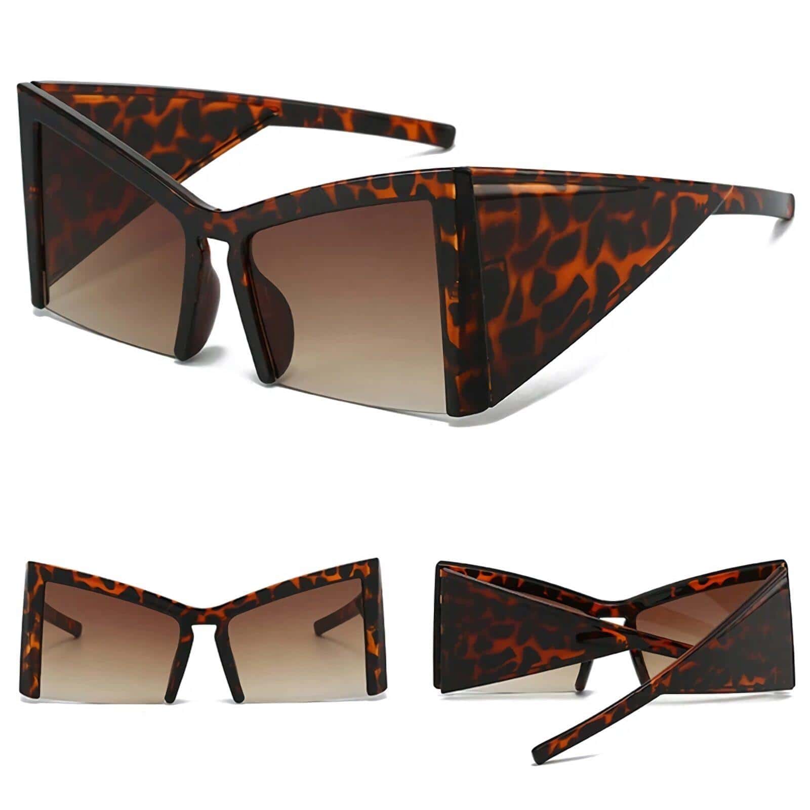 Stylish tortoise shell sunglasses with gradient lenses for fashion and UV protection. Perfect for trendy eyewear and sun protection.