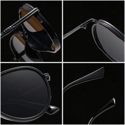High-quality black sunglasses with sleek design and UV protection. Perfect for fashion-forward individuals seeking comfort and style.