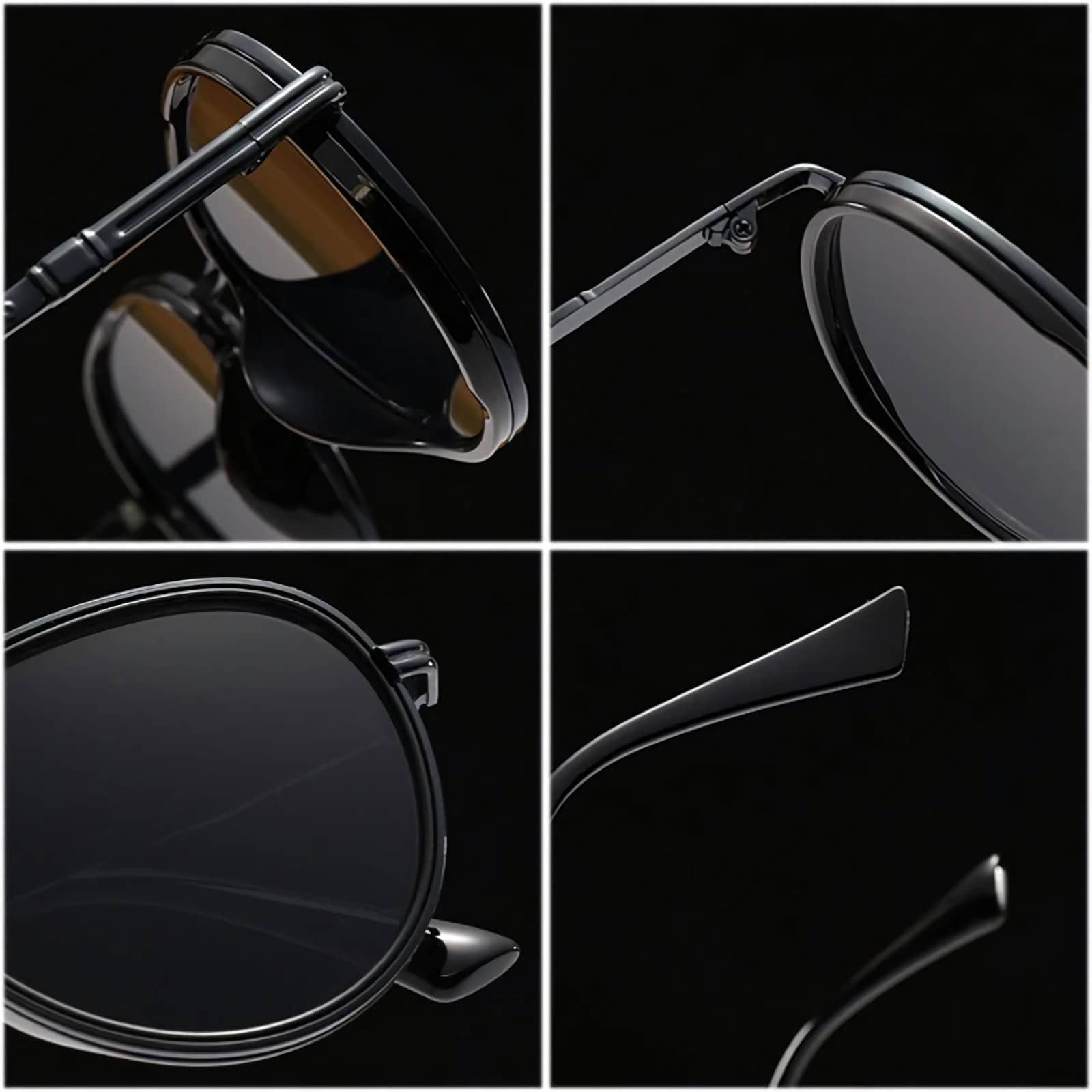 High-quality black sunglasses with sleek design and UV protection. Perfect for fashion-forward individuals seeking comfort and style.