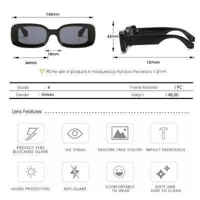 High-quality unisex sunglasses with HD visual clarity, impact resistance, UV400 protection, and anti-glare features for optimal eye health and style.