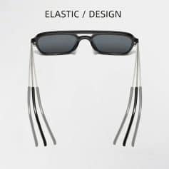 Stylish elastic design sunglasses with polarized lenses for men and women, perfect for outdoor activities and UV protection. Durable frame and comfortable fit.