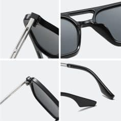 High-quality black sunglasses with sleek frame design and polarized lenses for UV protection. Perfect for stylish sun protection and outdoor activities.
