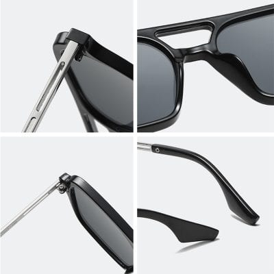 High-quality black sunglasses with sleek frame design and polarized lenses for UV protection. Perfect for stylish sun protection and outdoor activities.