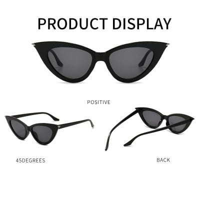 High-quality black sunglasses with a sleek, fashionable design, perfect for modern eyewear needs and UV protection, available at Monalisa Medical Store.