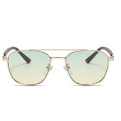 Stylish aviator sunglasses with reflective lenses and gold frame for UV protection and fashion. Perfect for outdoor activities and enhancing your look.