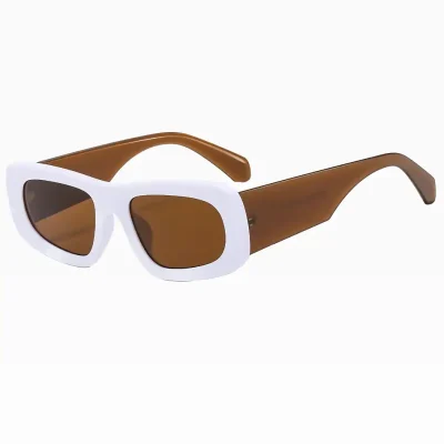 High-quality brown and white sunglasses ideal for sun protection and fashion. Perfect for men and women seeking trendy eyewear.