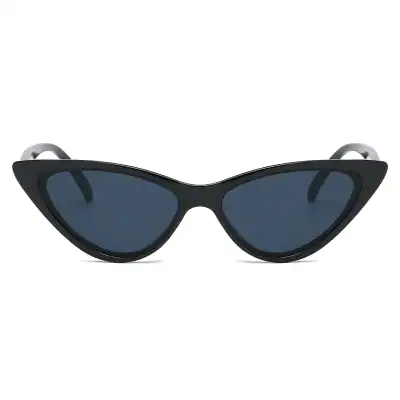 Fashionable black cat-eye sunglasses with dark lenses, perfect for trendy and chic eyewear looks for both women and men.