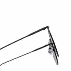 High-quality black eyeglasses with thin metal temples and round lenses, perfect for fashion-forward individuals seeking comfort and durability in optical eyewear.