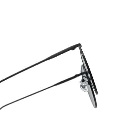 High-quality black eyeglasses with thin metal temples and round lenses, perfect for fashion-forward individuals seeking comfort and durability in optical eyewear.