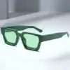 High-quality green sunglasses with a contemporary design, featuring UV protection lenses, durable frame, and comfortable fit, ideal for stylish eye protection and sun glare reduction.