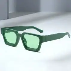 High-quality green sunglasses with a contemporary design, featuring UV protection lenses, durable frame, and comfortable fit, ideal for stylish eye protection and sun glare reduction.