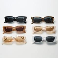 Stylish sunglasses in various colors and styles with UV protection, perfect for fashion-forward individuals seeking eye health and UV shielding with a chic look.