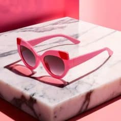 Fashionable pink sunglasses for women, stylish eyewear accessory, UV protection, trendy sunglasses for summer, eye health, and fashion statement.
