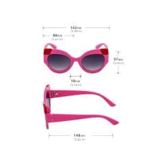Stylish pink sunglasses for children with UV protection and durable frame, perfect for summer outdoor activities and eye safety.