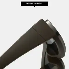 Close-up of a stylish, black optical frame showcasing contemporary design and high-quality texture material, perfect for eye care and fashion.