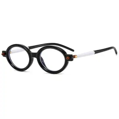 Stylish vintage-inspired round optical glasses with black frame and clear lenses, perfect for fashion, vision correction, and stylish eyewear collections.