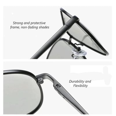High-quality protective sunglasses for eye health and fashion, featuring durable frames and flexible arms for comfortable wear.
