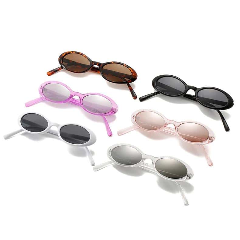 Colorful oval sunglasses for kids with UV protection, perfect for summer and outdoor activities. Stylish, lightweight, and comfortable for children of all ages.