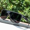 Sleek black polarized sports sunglasses designed for outdoor activities, offering UV protection and enhanced vision clarity. Perfect for active lifestyles and outdoor sports enthusiasts.