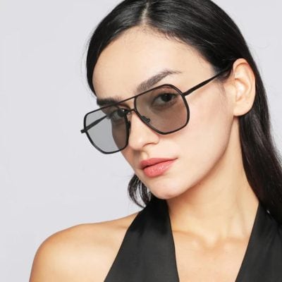 Fashionable black sunglasses with tinted lenses for women, perfect for sun protection and stylish looks, available at Monalisa Store.