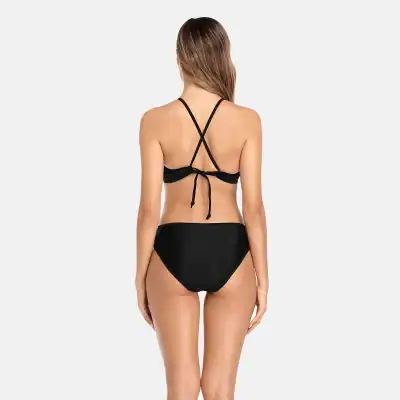 High-quality black bikini with adjustable straps and stylish design, perfect for summer beachwear and swimwear lovers.