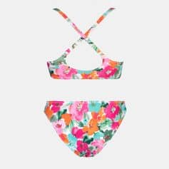 Bright floral bikini for women, stylish swimsuit with colorful design, perfect for summer beachwear, swimwear, and vacation outfits.