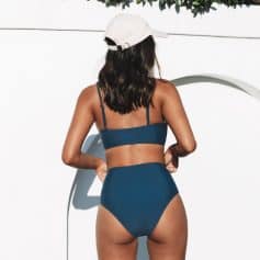 Women’s navy blue bikini swimsuit, stylish and comfortable swimwear from Monalisa Store, ideal for summer, beach, or pool days, made with high-quality materials.