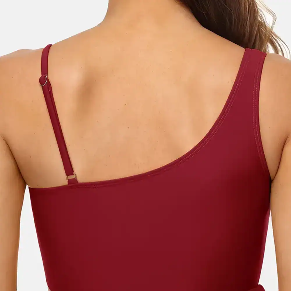 Red bralette with adjustable straps designed for women, offering comfort and style. Ideal for everyday use, sleepwear, or layering under casual outfits. Available at Monalisa Store for quality and affordability.