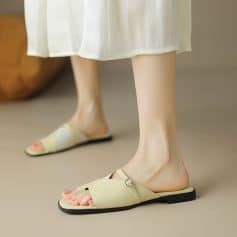 High-quality women's slip-on sandals perfect for casual wear, featuring cushioned soles, breathable design, and stylish appearance for everyday comfort and fashion.