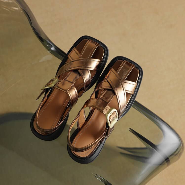 High-quality leather sandals with adjustable straps and comfort sole, perfect for casual and summer wear. Stylish and durable footwear available at Monalisa Store.