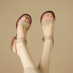 Comfortable women's summer sandals with ankle straps, perfect for casual and daily wear.
