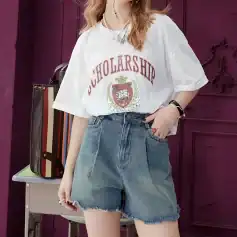 Stylish white graphic T-shirt with 