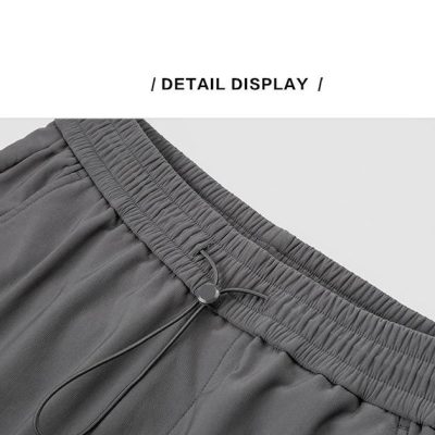 Comfortable men's casual shorts with adjustable waistband for everyday wear and outdoor activities. Featuring durable fabric and a modern design for versatile styling.
