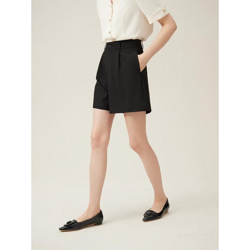 Elevate your style with these elegant black tailored women's shorts from Monalisa Medical Store, ideal for office or casual wear, featuring a comfortable fit and versatile look.