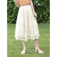 Elevate your wardrobe with a beautiful lace midi skirt from Monalisa Store, ideal for fashionable women seeking stylish, breathable clothing for occasions like brunch, garden parties, or casual outings.