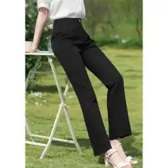 High-quality women's black dress pants suitable for office, formal events, or professional settings. Comfortable fit, stylish design, perfect for daily wear or special occasions.