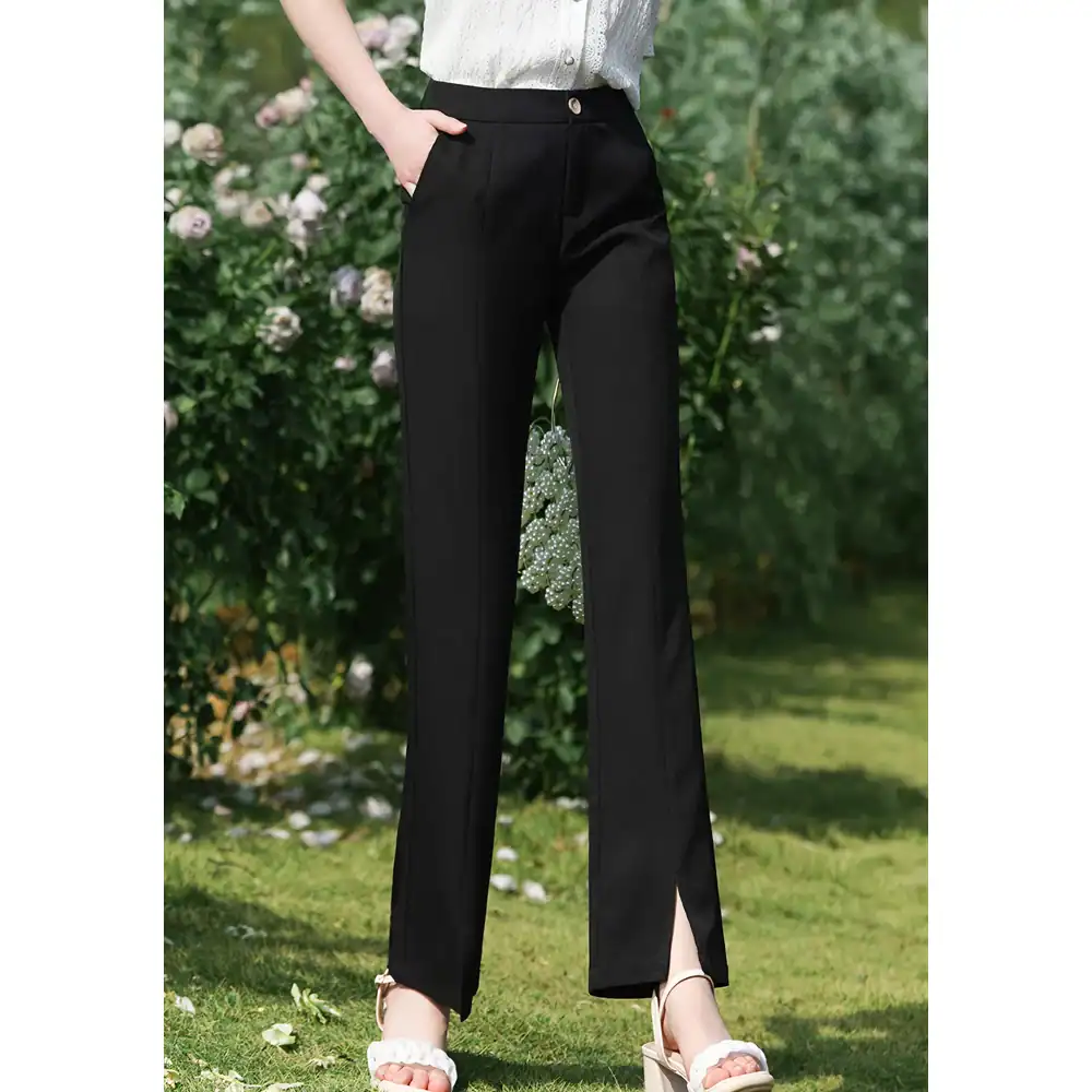 Stylish black wide-leg trousers perfect for professional and casual outfits | Monalisa Medical store.