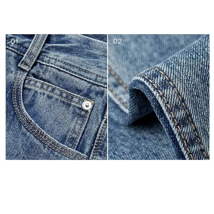 High-quality denim jeans with detailed stitching and classic pocket design, perfect for casual and stylish wear, available at Monalisa Store.