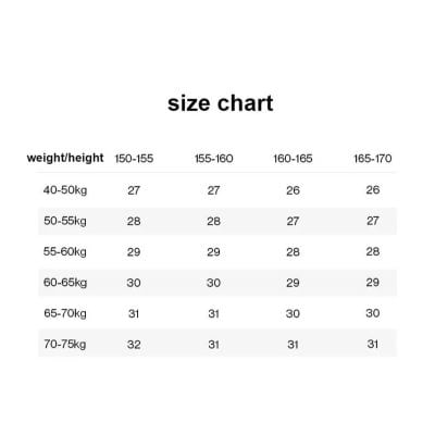Optimum size guide for women’s clothing, perfect for online shopping and fitting assistance.