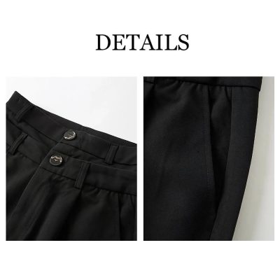 Versatile black pants for men, ideal for professional and casual settings, crafted with high-quality fabric for comfort and durability.